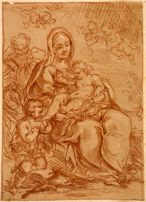 Carlone Giovanni Andrea-Sacra famiglia con San Giovannino